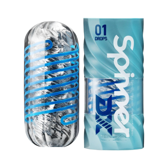 Мастурбатор Tenga Spinner DX 01 Drops, с упругой стимулирующей спиралью внутри, нежное воздействие