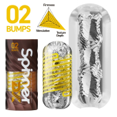 Мастурбатор Tenga Spinner DX 02 Bumps, с упругой стимулирующей спиралью внутри, среднее воздействие