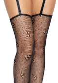 Чулки Leg Avenue Daisy Dot Fishnet Stockings One Size Black