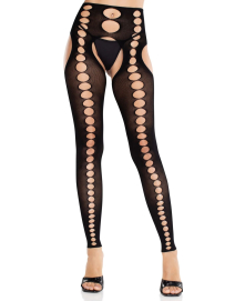 Колготки Leg Avenue Seamless Opaque Footless Suspender Hose One Size Black