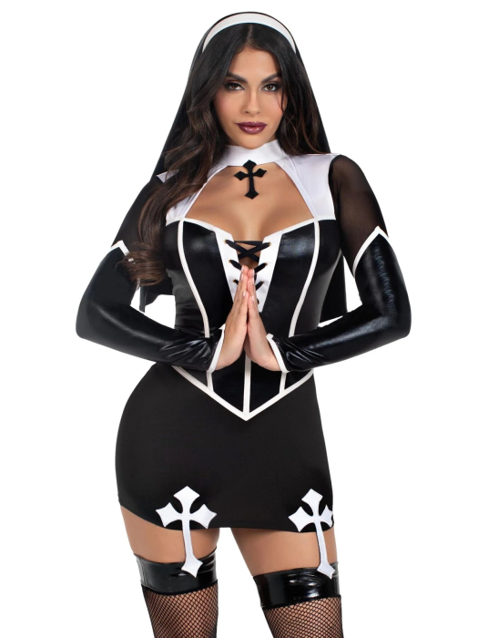 Костюм монашки Leg Avenue Holy Hottie Dress XS