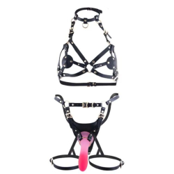 Сбруя со страпоном LOCKINK SEVANDA Queen Sheba Set with Pink Dildo