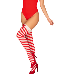 Чулки Obsessive Kissmas stockings L/XL