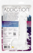 Прозрачный фаллоимитатор на присоске ADDICTION — Clear Dildo with Balls 8″, вибропуля в подарок