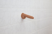 Фаллоимитатор ADDICTION Steven 7.5" Silicone Dong Caramel, вибропуля в подарок