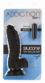 Фаллоимитатор ADDICTION Ben 7" Dildo With Balls Black, вибропуля в подарок