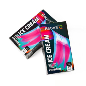 Презервативы Holographic Recare Ice Cream Big Dotted Condoms 12 шт, с пупырышками, аромат: мороженое