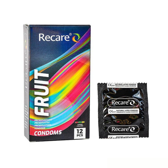 Презервативы Holographic Recare Fruit Flavour Condoms 12 шт, ароматы: мята, банан, клубника