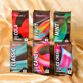 Презервативы Holographic Recare Fruit Flavour Condoms 12 шт, ароматы: мята, банан, клубника