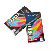 Презервативы Holographic Recare Fruit Flavour Condoms 12 шт, ароматы: мята, банан, клубника