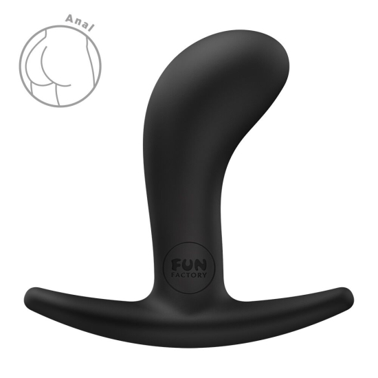 Анальная пробка Fun Factory BOOTIE S Black, диаметр 2,8 см, тонкий ограничитель