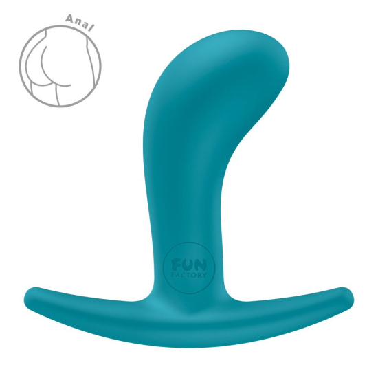 Анальная пробка Fun Factory BOOTIE S Aquamarine, диаметр 2,8 см, тонкий ограничитель