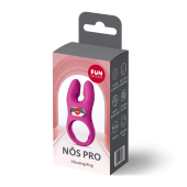 Эрекционное виброкольцо с двойной стимуляцией клитора Fun Factory NŌS PRO Magenta, 2 мотора