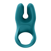 Эрекционное виброкольцо с двойной стимуляцией клитора Fun Factory NŌS PRO Bottle Green, 2 мотора
