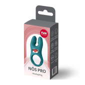 Эрекционное виброкольцо с двойной стимуляцией клитора Fun Factory NŌS PRO Bottle Green, 2 мотора