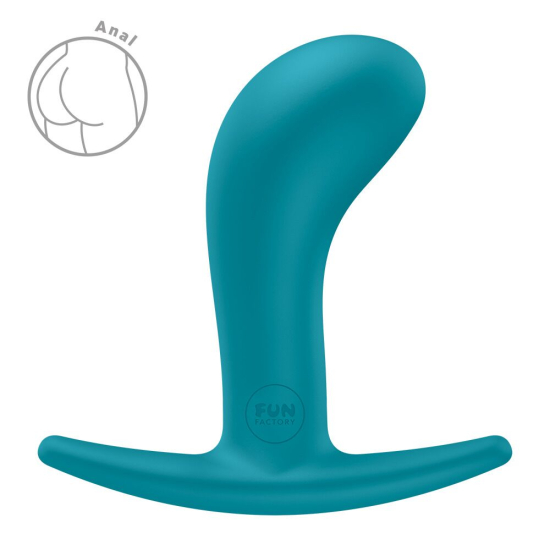 Анальная пробка Fun Factory BOOTIE M Aquamarine, диаметр 3,3 см, тонкий ограничитель