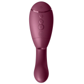 Двойной вакуумный клиторальный стимулятор с вибрацией Womanizer Next Duo - Dusky Pink