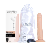 Фаллоимитатор с ротацией и пульсацией Naked ADDICTION 8″ Rotating & Thrusting Dong - Vanilla
